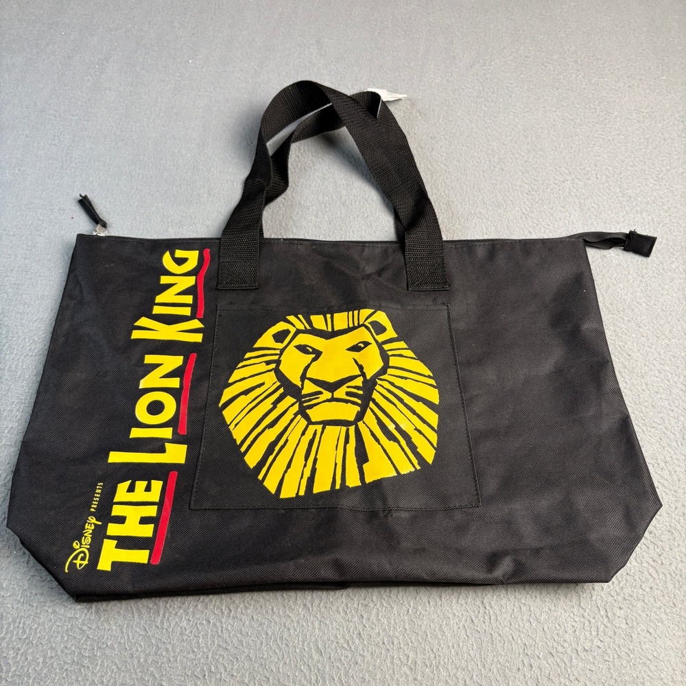 Disney The Lion King Broadway Musical VIP Zip Tote Bag Black Yellow 670 NWT